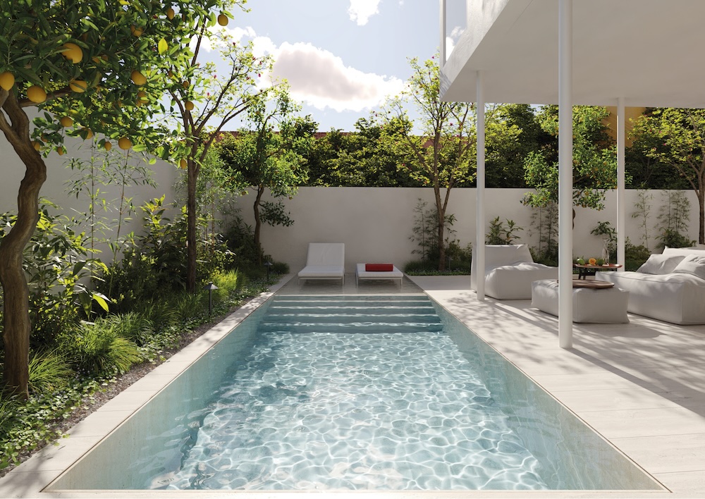Garden swimming pool