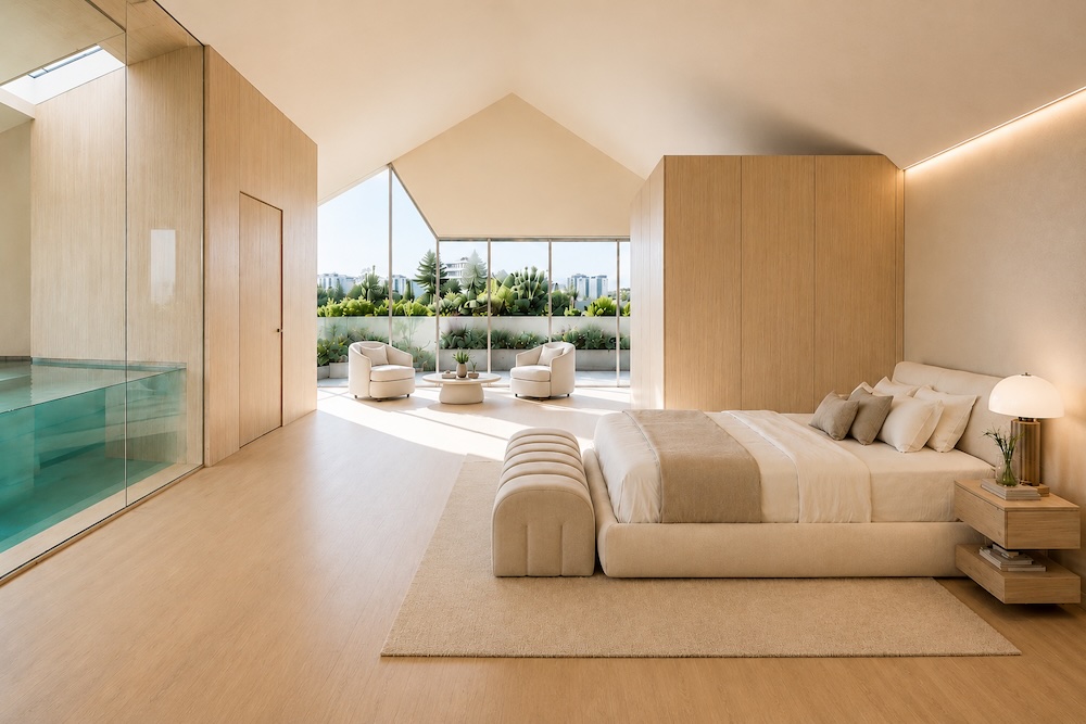 Bright bedroom suite