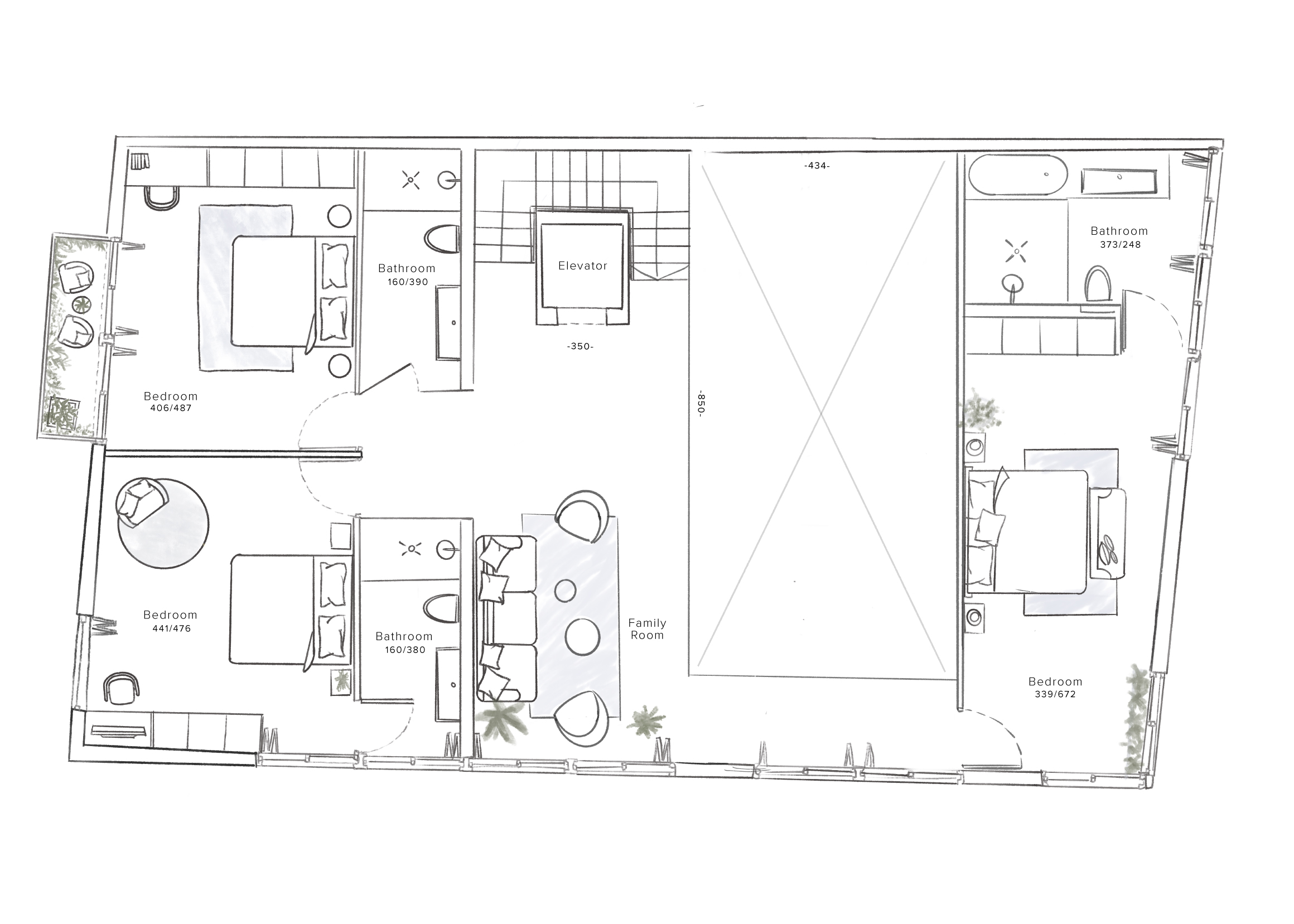 First Floor — Opt 2 plan